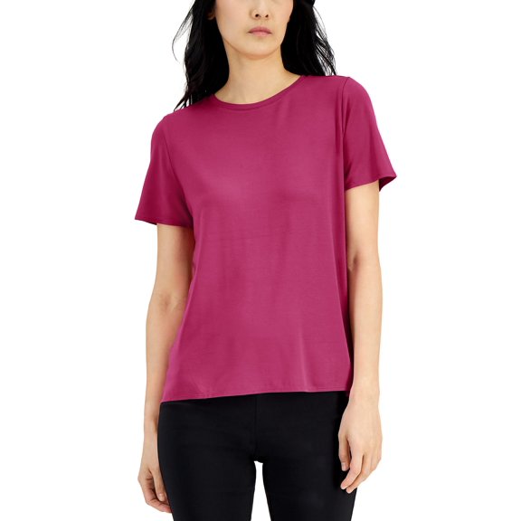 MSRP $30 Alfani Womens Crewneck T-Shirt Pink Size Small