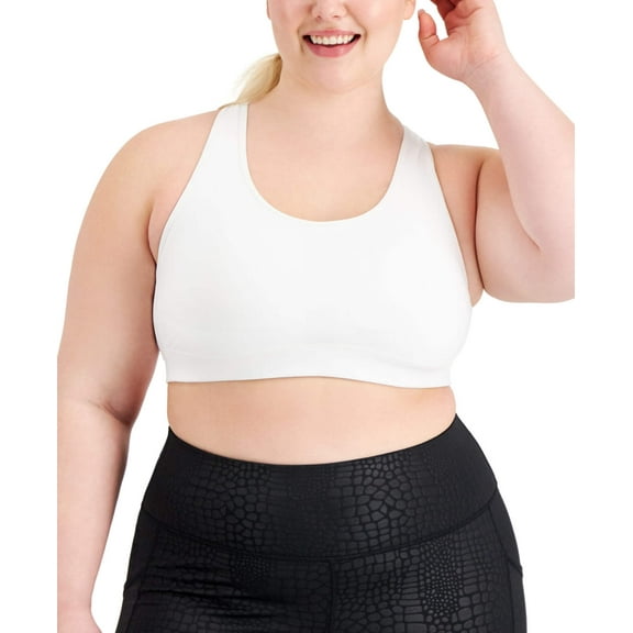 ID Ideology Performance Medium Impact Sports Bra Bright White 1X