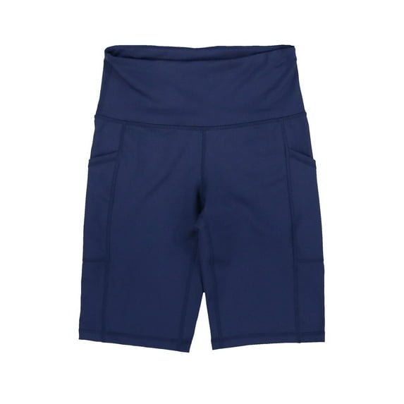 ID Ideology Womens Compression High Rise 10 Bike Shorts Indigo Sea XS