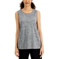 thumbnail image 1 of Karen Scott Womens Space Dyed Tunic Tank Top Deep Black M, 1 of 1