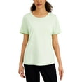 thumbnail image 1 of MSRP $30 Karen Scott Women Moisture-Wicking Solid T-Shirt Green Size XL, 1 of 5