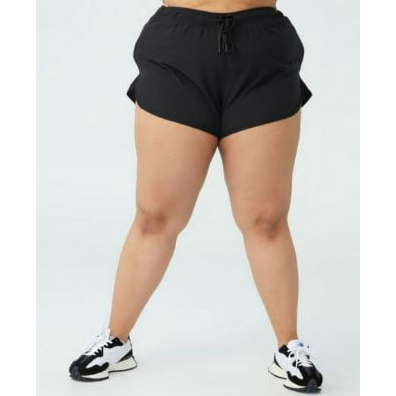 Trendy Plus Size Lifestyle Move Jogger Shorts Black, Mid Gray Marle 22W