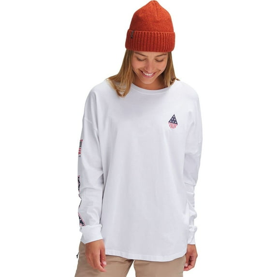 MSRP $30 Volcom Women's Long Sleve Tee White Size Large