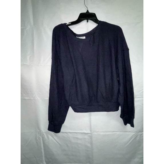 MSRP $34 Hippie Rose Navy Waffle Long Sleeve Shirt Size Large