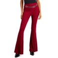 thumbnail image 1 of MSRP $34 Just Polly Juniors' Rib-Knit Flared Pants Size Large, 1 of 1