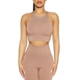 thumbnail image 1 of MSRP $34 The Nw Racerback Crop Top Brown Size XS NWOT, 1 of 1