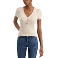 thumbnail image 1 of MSRP $35 INC International Concepts Women Ribbed Ruched T-Shirt Size XL, 1 of 3