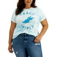 thumbnail image 1 of MSRP $35 Style & Co Plus Size Cotton Graphic-Print T-Shirt Aqua Size 1X, 1 of 1