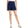thumbnail image 1 of MSRP $35 Style & Co Womens Canvas High-Rise Shorts Navy Size 14, 1 of 2
