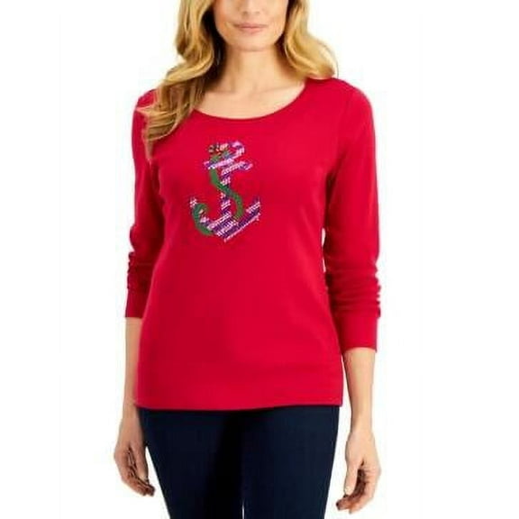 MSRP $37 Karen Scott Holiday Sparkle Top, Size XXL