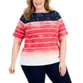 thumbnail image 1 of MSRP $37 Karen Scott Womens Plus Size T-Shirt Bright Red Size 1X, 1 of 1