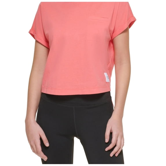 Calvin Klein Performance Bungee Hem Pocket Cotton T-Shirt Hibiscus XL