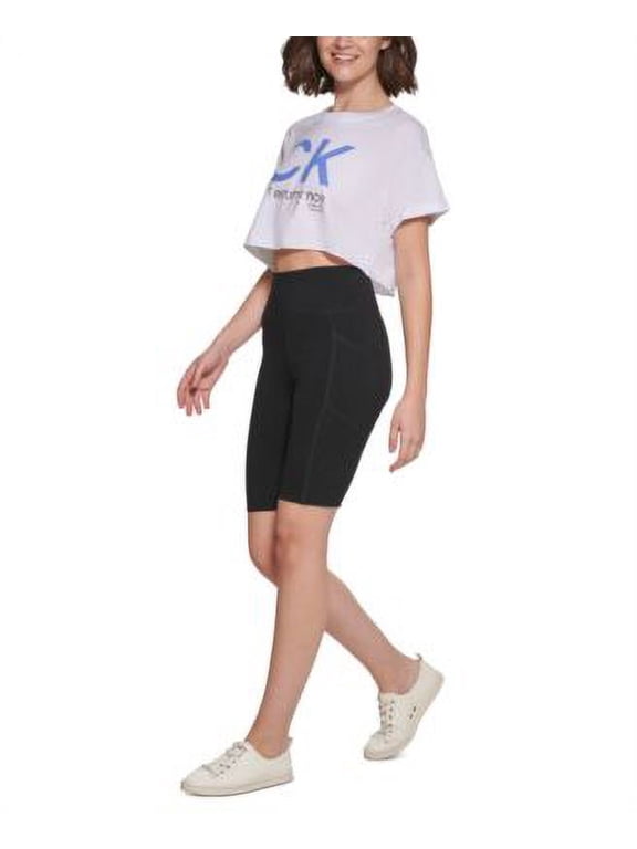 Performance Womens Cropped Logo T-Shirt White Hyacinth XL
