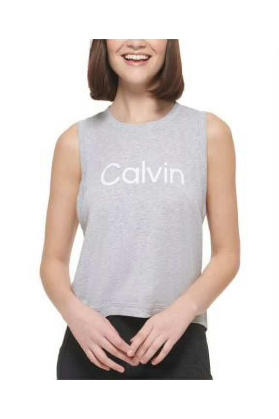 MSRP $40 Calvin Klein Performance Womens Muscle Tank Silver Size 2XL