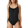 thumbnail image 1 of MSRP $40 Cotton On Gathered One-Piece Swimsuit Black Size Medium, 1 of 1