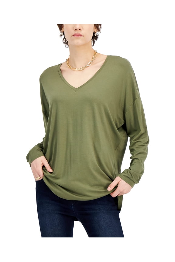 MSRP $40 INC International Concepts Women V-Neck Tunic Top Size Small