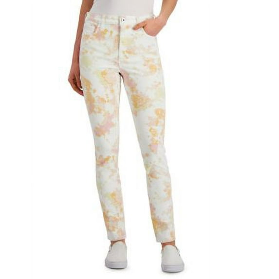 Style & Co Petite High Rise Skinny Jeans Pink Dye 14P