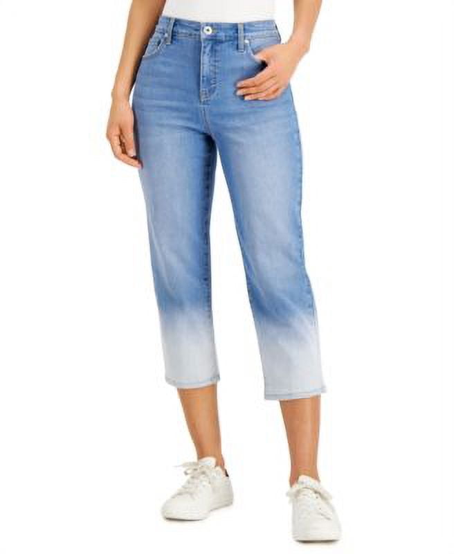 MSRP $40 Style & Co Women Petite Ombre High Rise Straight Crop Jeans ...