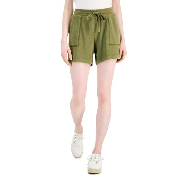 Style & Co Womens French Terry Shorts Winter Moss M