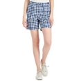 thumbnail image 1 of MSRP $40 Style & Co Womens Gingham Zigzag-Stitching Shorts Blue Size 6, 1 of 3