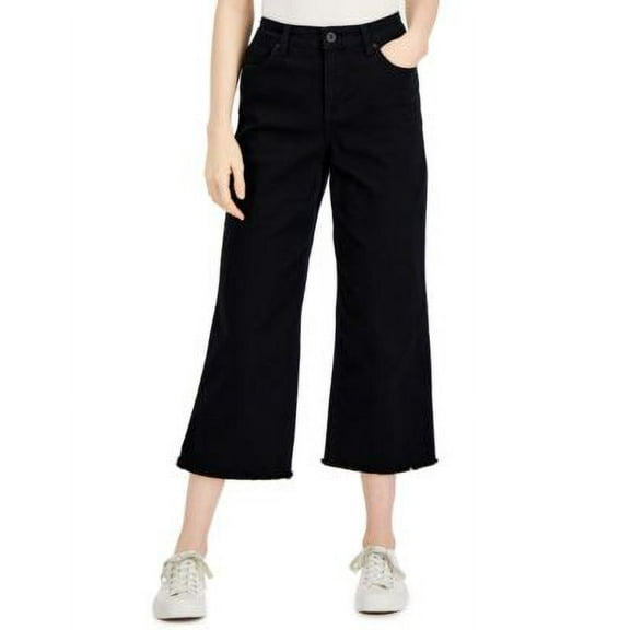 Style & Co Womens High Rise Curvy Cropped Jeans Deep Black 14