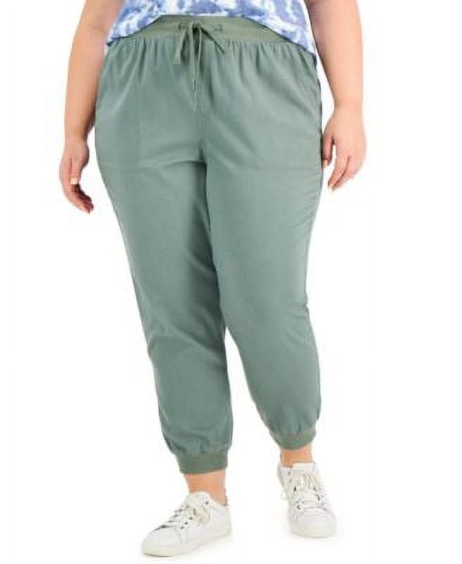 MSRP $41 Style & Co Womens Plus Size Drawstring Jogger Pants Green Size ...