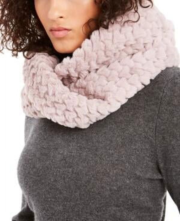 MSRP $43 Inc Twisted Heart Faux Fur Cowl Loop Scarf Pink One Size ...
