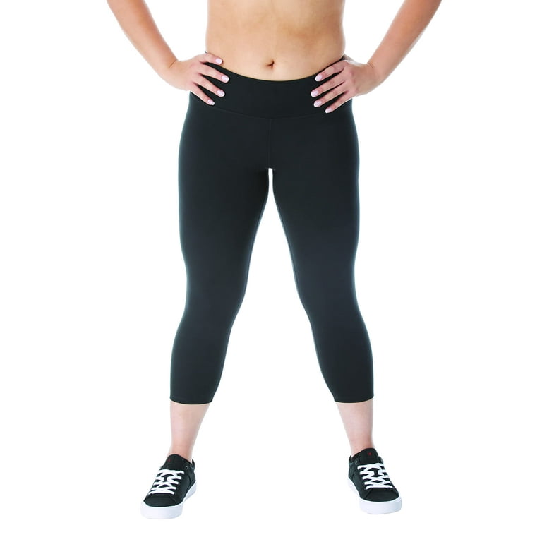 MSRP $45 Champion Womens Plus Size Soft-Touch Cropped Leggings Black Size  3X 