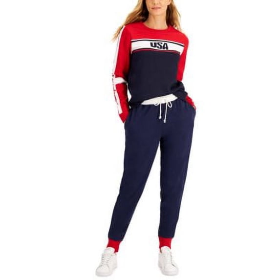 MSRP $45 Charter Club Colorblocked Top Red Size Small