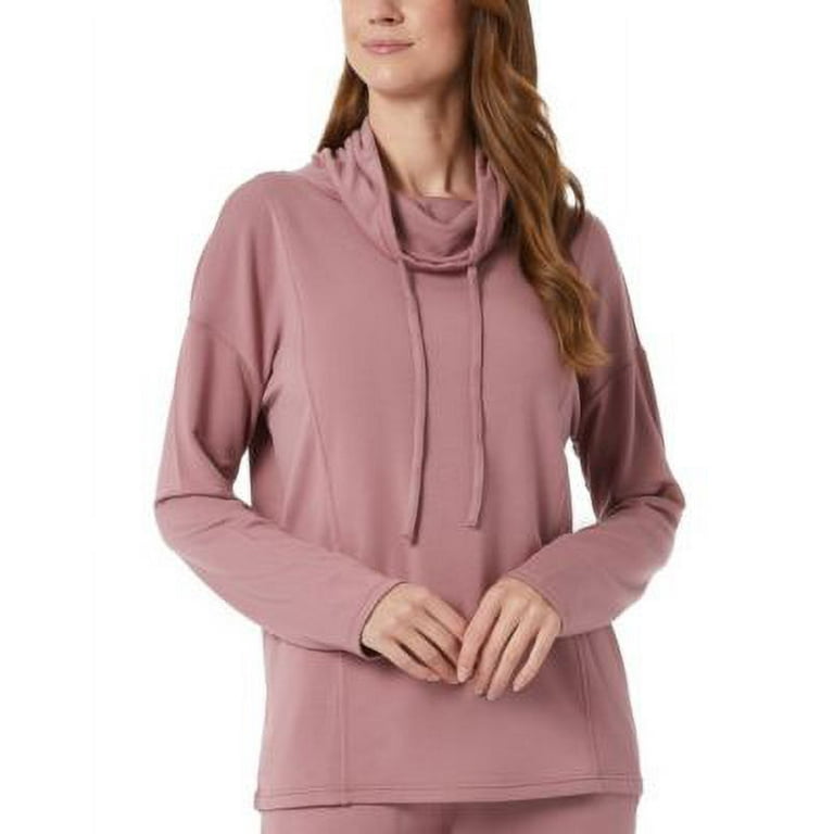 MSRP $48 32 Degrees Cowl-Neck Sweatshirt Plum Rose Size 2XL