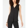 thumbnail image 1 of MSRP $50 Alfani Petite V-Neck Tank Top Black Size Medium P, 1 of 1