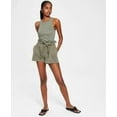 thumbnail image 1 of Bar III Womens High Waist Button Fly Shorts Dusty Olive M, 1 of 2
