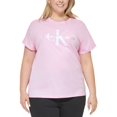 thumbnail image 1 of MSRP $50 Calvin Klein Womens Trendy Plus Size Foil Logo T-Shirt Green Size 2X, 1 of 2