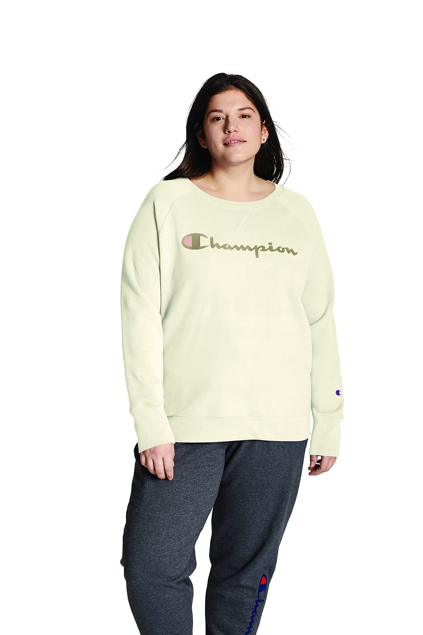 MSRP $50 Champion Plus Size Signature Graphic Sweatshirt Beige Size 3X