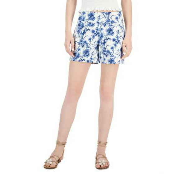 Inc International Concepts Womens High Rise Floral-Print Pull-On Short Phoebe Blooms 16