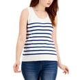 thumbnail image 1 of MSRP $50 Style & Co Cotton Striped Sweater-Knit Tank Blue Size Small, 1 of 1