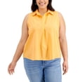 thumbnail image 1 of MSRP $50 Style & Co Women Plus Size Woven Sleeveless Blouse Orange Size 2X, 1 of 2