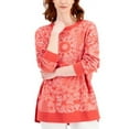 thumbnail image 1 of MSRP $50 Style & Co Women Printed High-Low Sweatshirt Red Size Large, 1 of 2