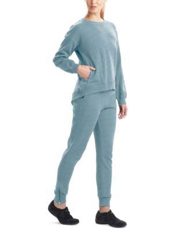 MSRP $58 Josie Natori Women's Asymmetrical Zippered-Pocket Top ONLY Blue Size XL