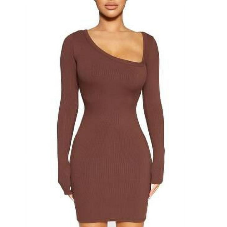 MSRP $58 Naked Wardrobe Asymmetric Bodycon Dress Size XS 