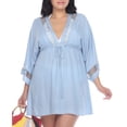 thumbnail image 1 of MSRP $58 Raviya Plus Size Crochet-Trim Cover-Up Dress Womens Swimsuit Size 0X, 1 of 1