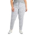 thumbnail image 1 of MSRP $59 Style & Co Plus Size Animal-Print Straight-Leg Jeans Gray Size 24W, 1 of 1