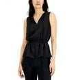 thumbnail image 1 of Alfani Womens Smocked Waist Top Deep Black XL, 1 of 2