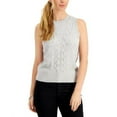thumbnail image 1 of MSRP $60 Charter Club Beaded Cable-Knit Tank Gray Size XL, 1 of 1