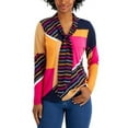 thumbnail image 1 of MSRP $60 Charter Club Petite Printed Tie-Neck Top Blue Size Petite Petite, 1 of 1