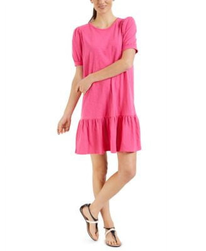 MSRP $60 Charter Club Womens Petite Ruffled Shirt Dress Pink Size PSmall -  Walmart.com