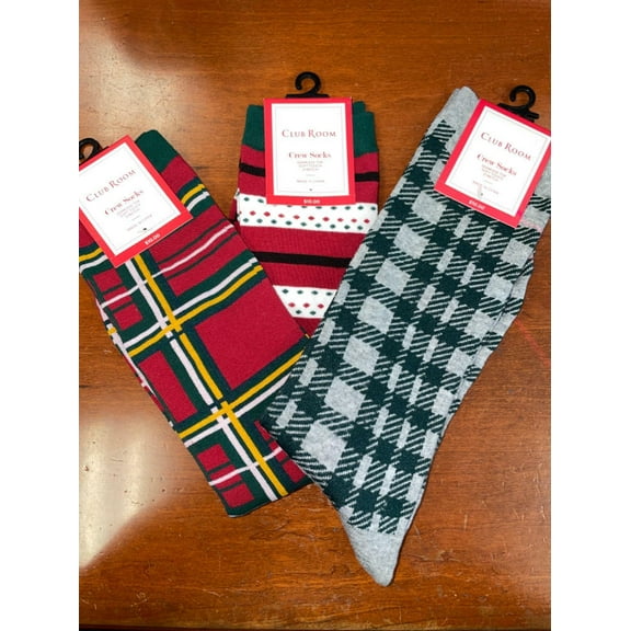 MSRP $60 Club Room Christmas Holiday Sock 5-Pack Size OSFA