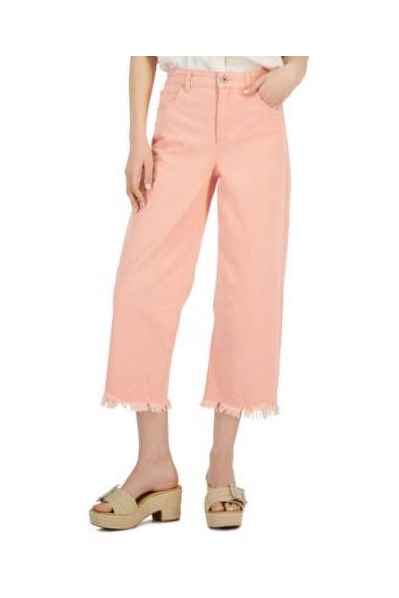 High Rise Cropped Wide Leg Jeans First Blush 14