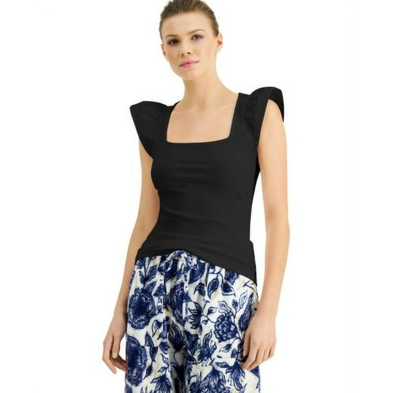 MSRP $60 Inc International Concepts Women Flutter-Sleeve Tank Top Size Large