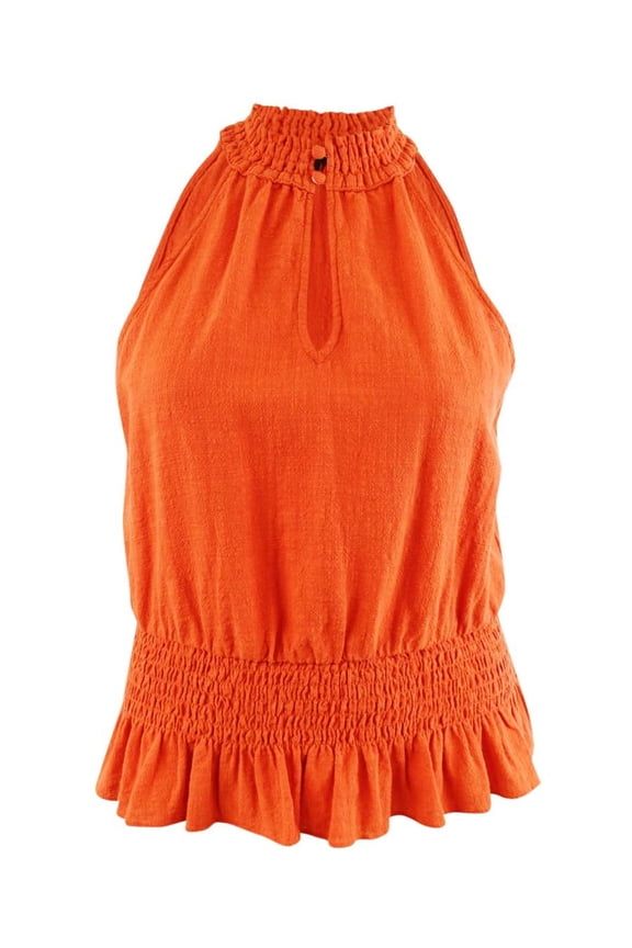 Womens Mock Neck Top Summer Fig 2XL